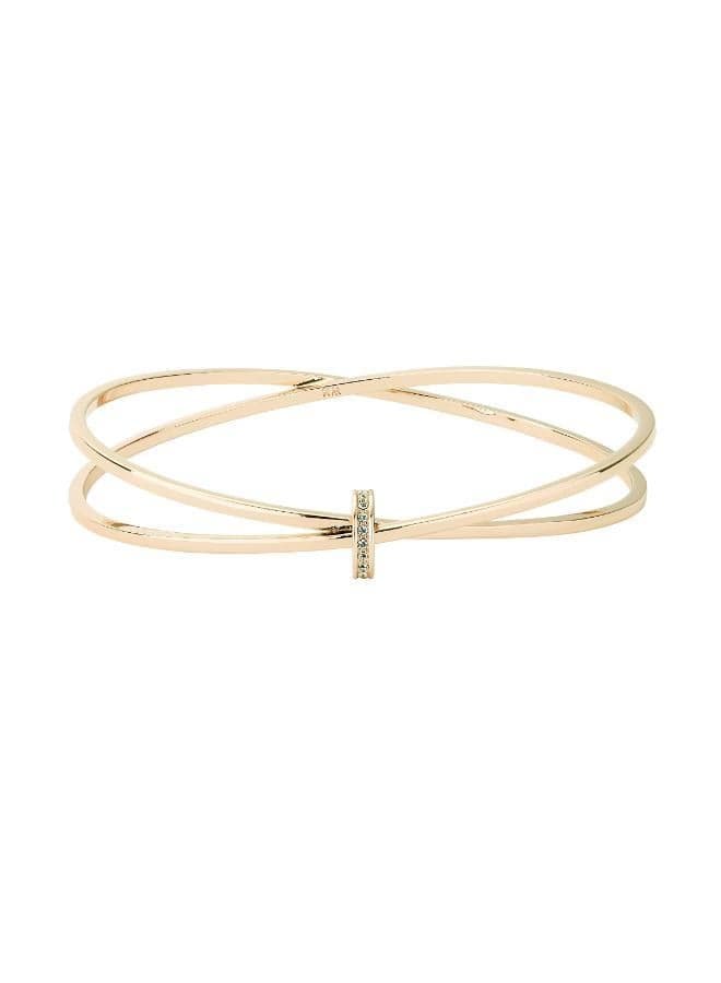 Karen Millen Elegant Oval Pave Chain Bangle - Image 1