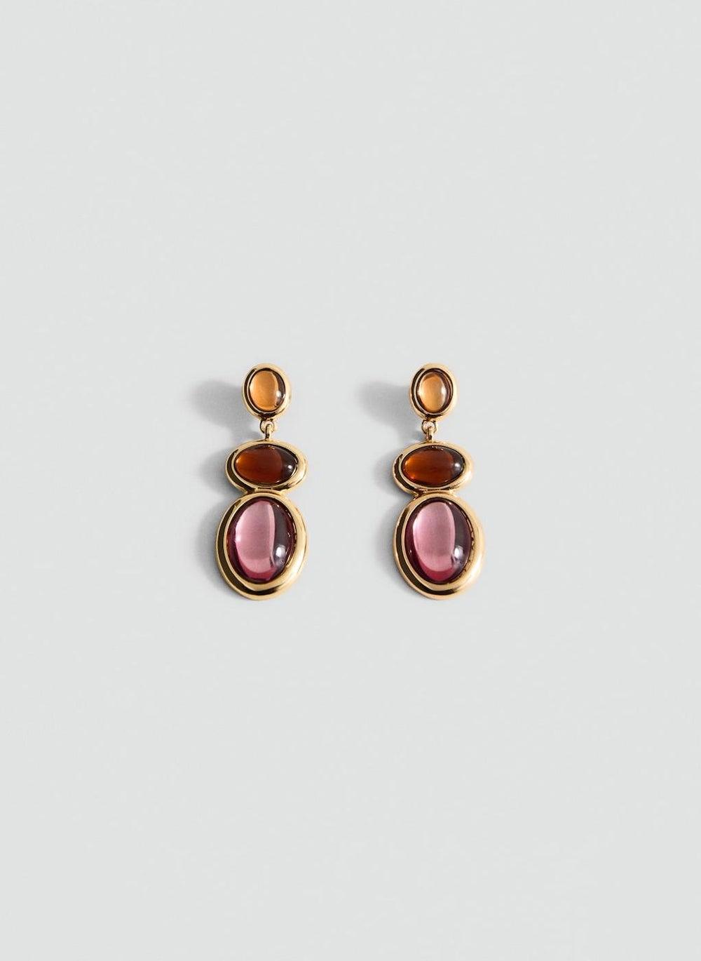 MANGO Women's Elegant Mixed Charm Pendant Earrings - Image 1