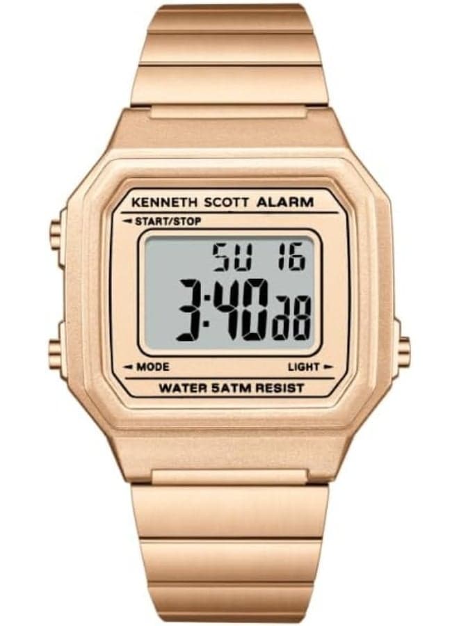 KENNETH SCOTT K25705-RBKK Elegant Digital Stainless Steel Watch - Image 1