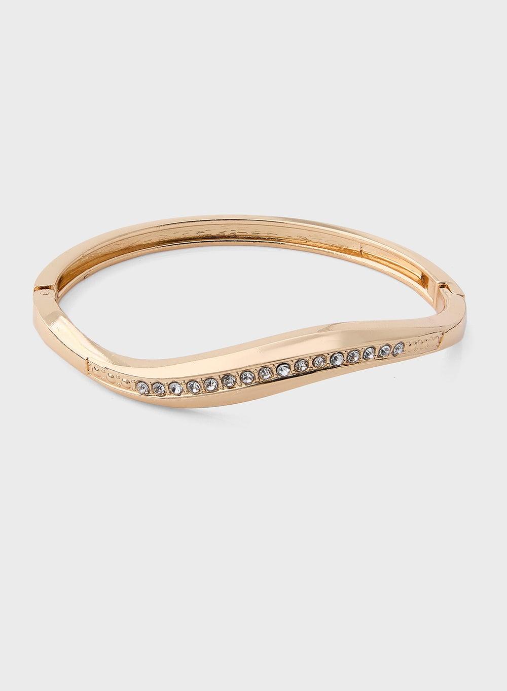 Ella Limited Edition Diamante Twisted Bangle - Image 1