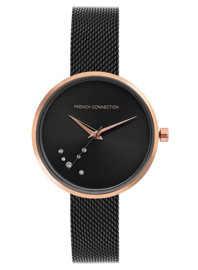 French Connection Sleek Black Analog Watch for Women - Image 1