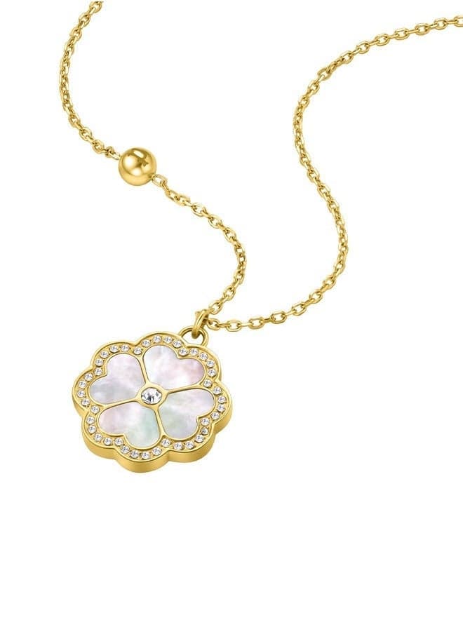 POLICE Flora Gold-Plated Mother of Pearl Necklace PEJLN0003204 - Image 1