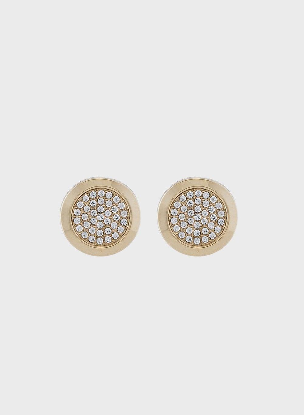 BOSS Ionic Gold Crystal Earrings: Elegance Redefined - Image 1