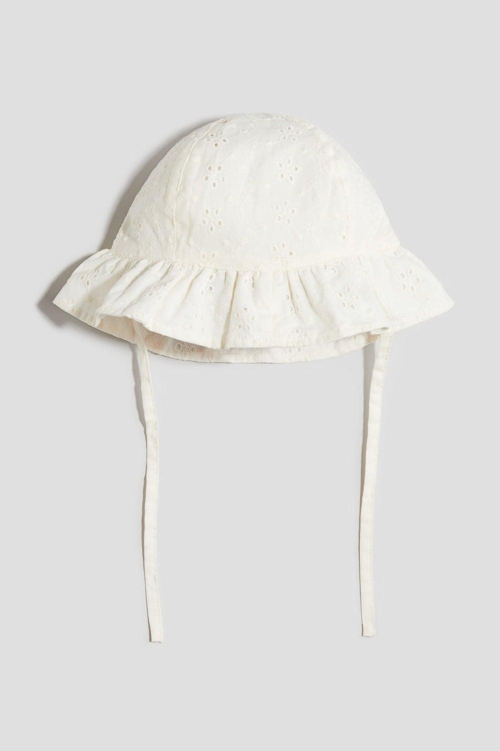 H&M Broderie Anglaise Elegance: Cotton Sun Hat for Women - Image 1