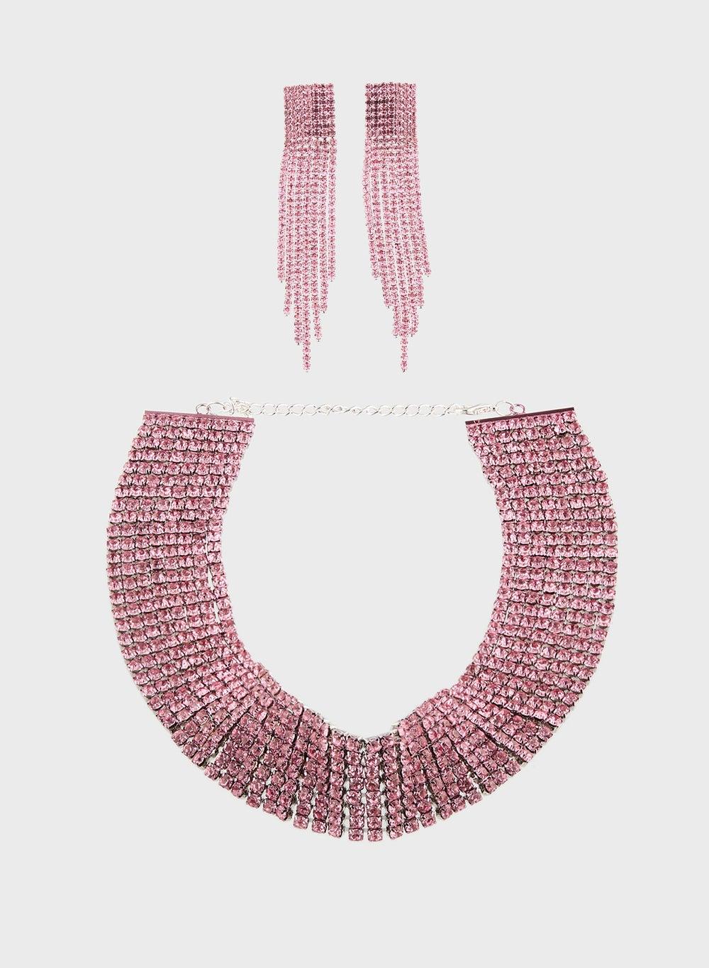 Ella Limited Edition Diamante Necklace & Earring Set - Image 1