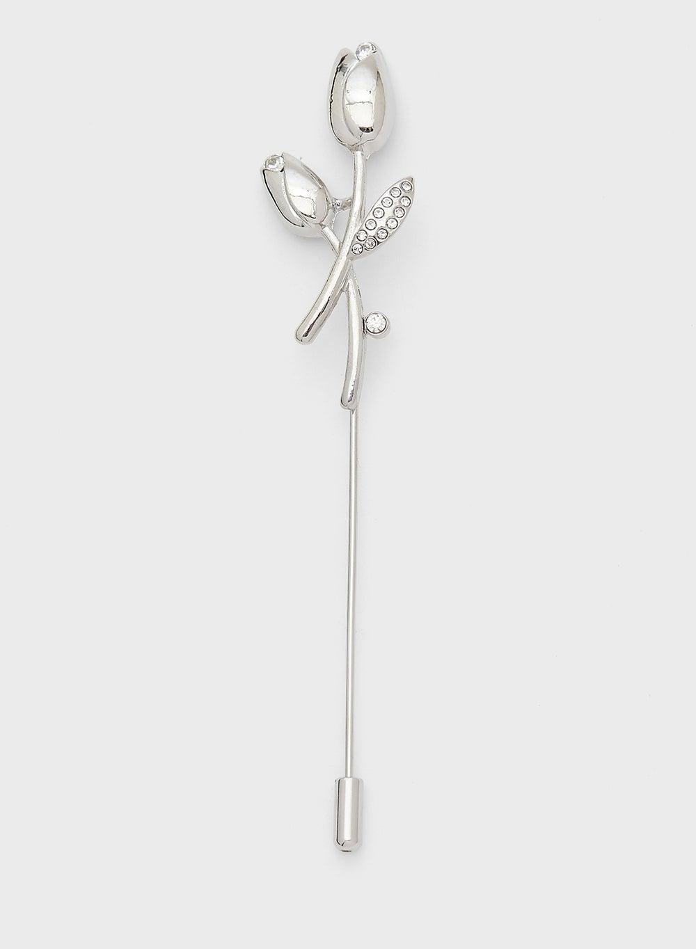 ELLA Floral Diamante Brooch: Elegant Accessory for Women - Image 1
