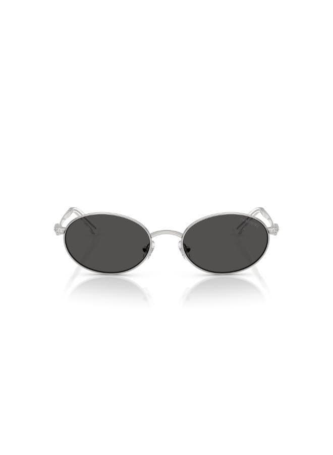 Swarovski Oval 0Sk7033 40018753 – Silver Sunglasses for Women - Image 1