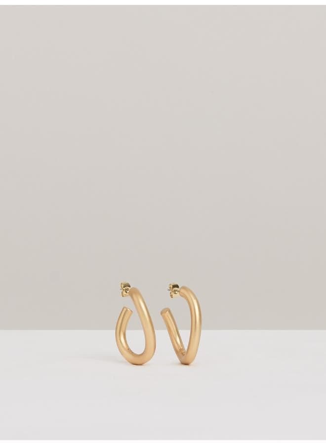 REISS Freya Gold-Tone Wave Hoop Earrings for Women - Image 1