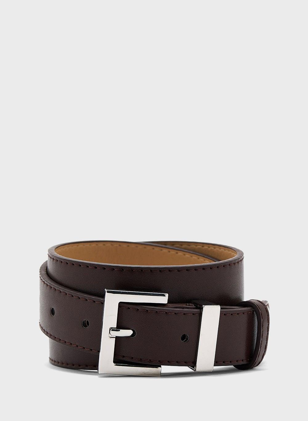 Elegant Ginger Square Buckle Belt for Women - Image 1