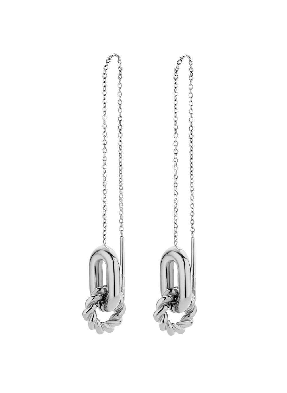 CERRUTI 1881 Chiara Silver Earrings: Elegance Redefined - Image 1
