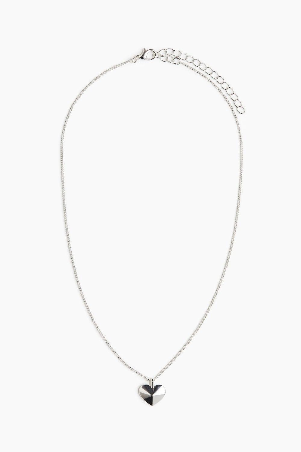 H&M Enchanted Heart Pendant Silver-Tone Necklace - Image 1