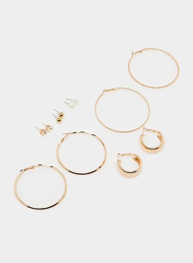 Styli Hoop Elegance - Set of 6 Classic Big Earrings for Women - Image 1