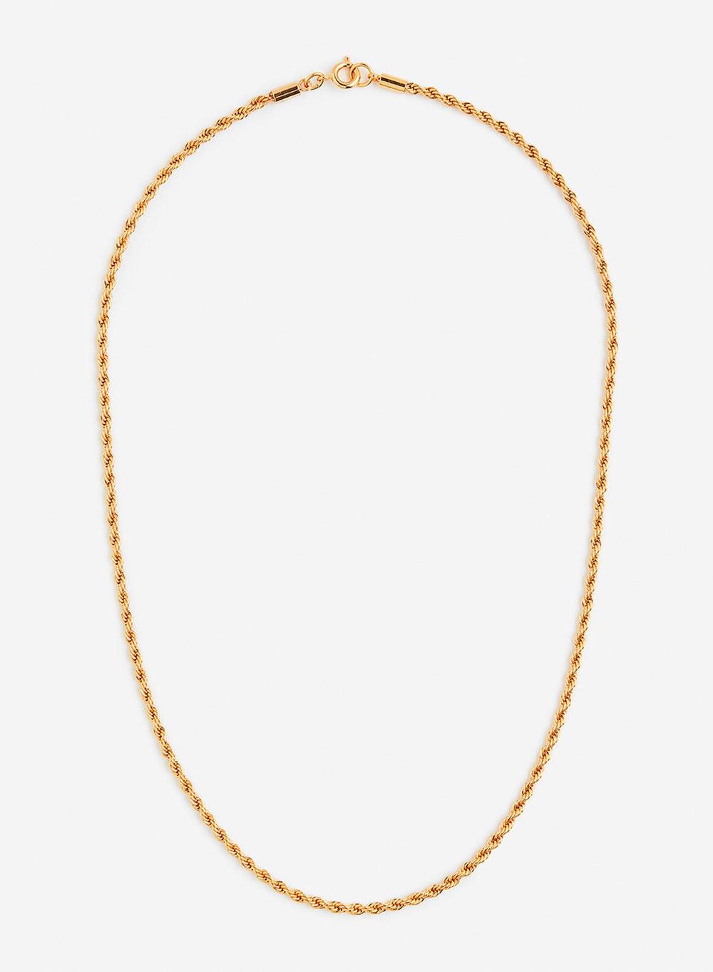 H&M Elegant Gold-Plated Twisted Rope Necklace - Image 1