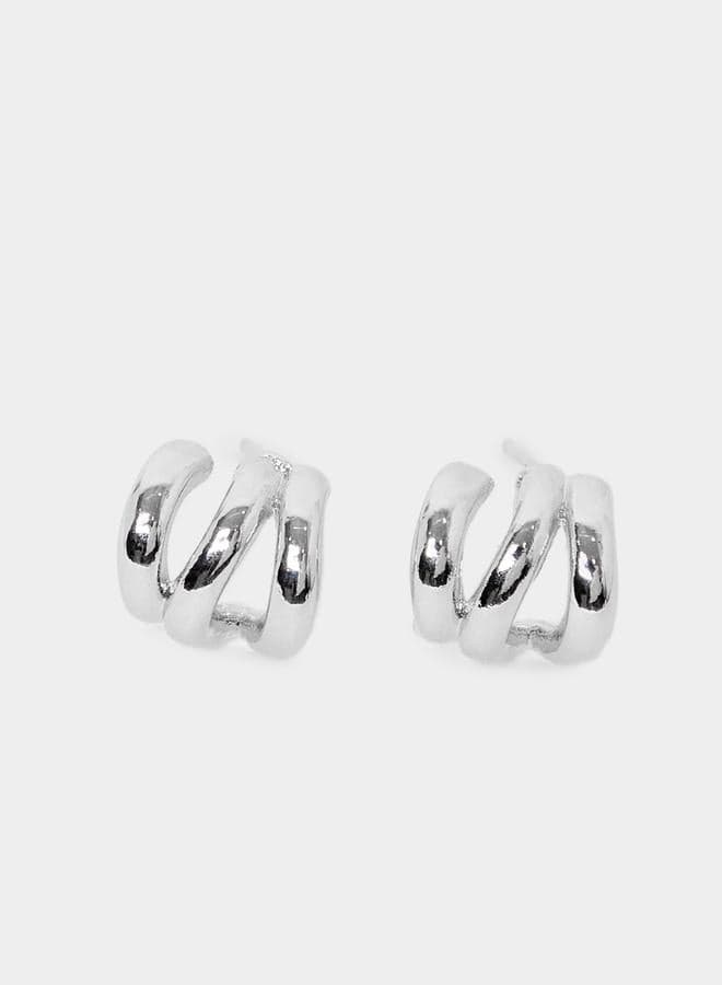 Styli Textured Ribbon Earrings - Elegance Unleashed - Image 1