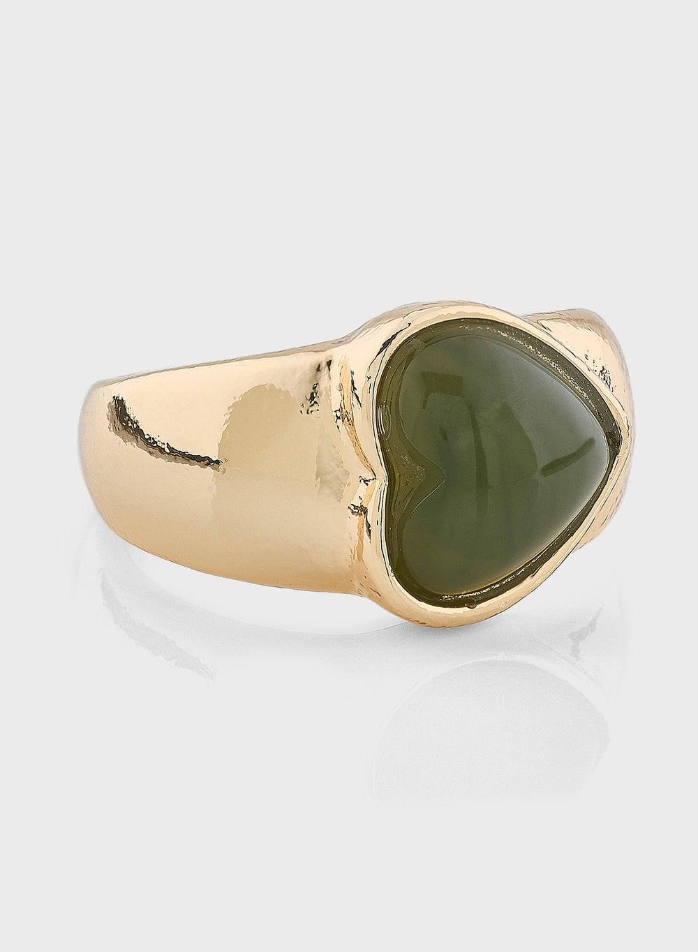 Ginger Heart Stone Elegance Ring for Women - Image 1