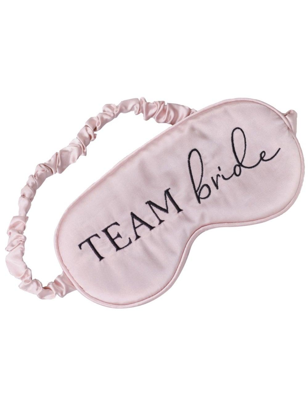 Ginger Ray Team Bride Pink Sleep Mask - Luxe Bridal Comfort - Image 1