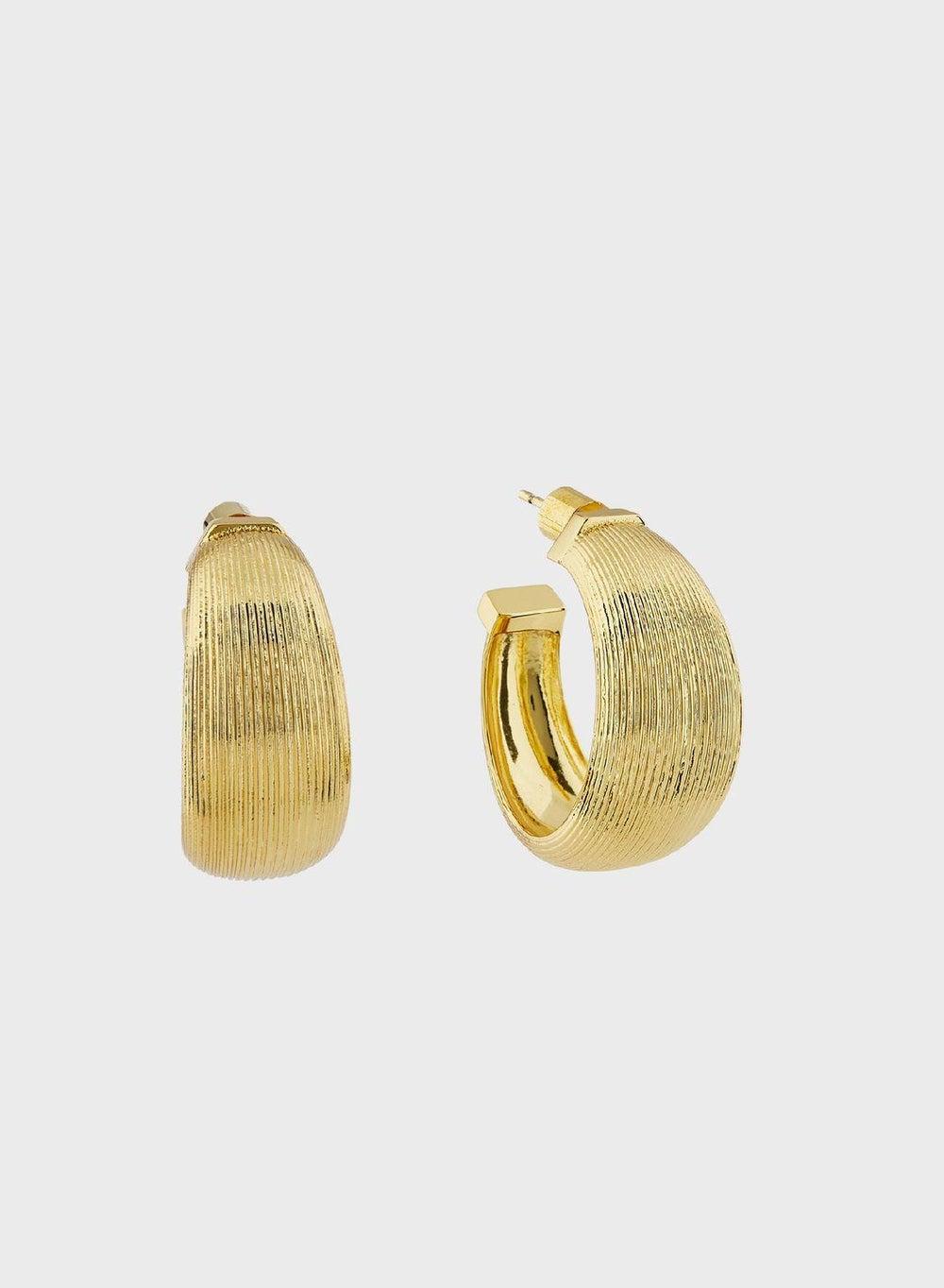 Jackie Mack Venice Earrings: Chic Half-Hoop Design - Image 1