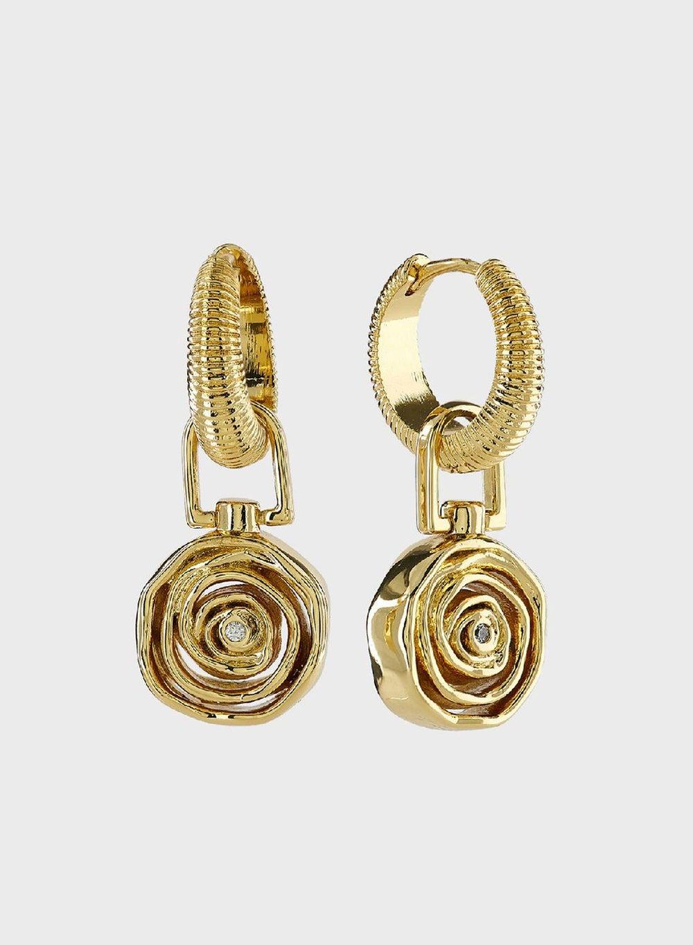 LUV AJ Rosette Coil Cuff Earrings - Elegance Redefined - Image 1