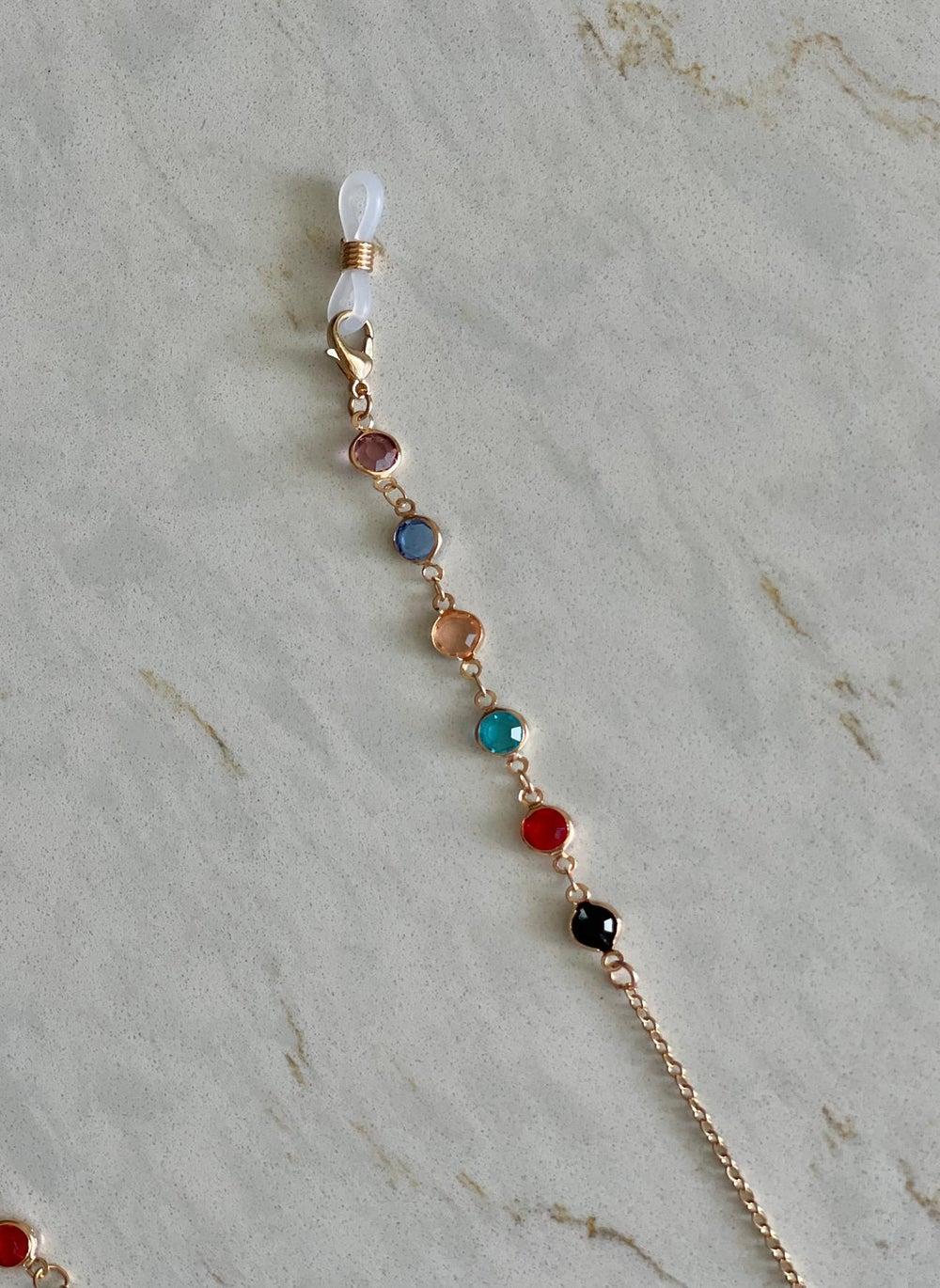 Anita's Rainbow Stones Elegance Sunglasses Chain - Image 1
