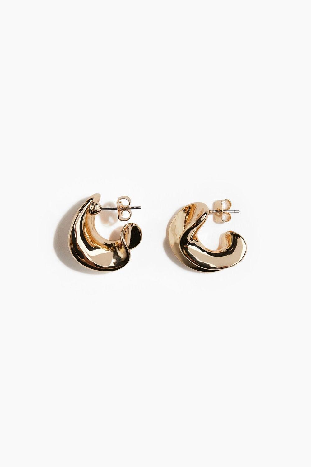 H&M Sculptured Zinc Hoops: Modern Elegance Unveiled - Image 1