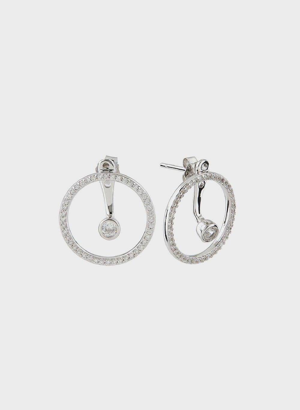 MOMNT Sterling Silver Earjackets with Faux Stone Charm - Image 1