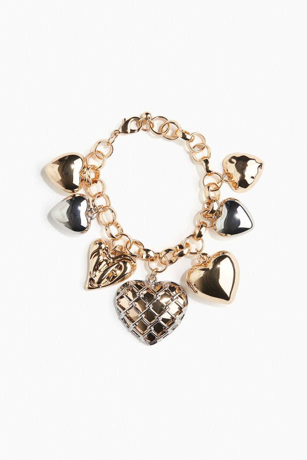 H&M Elegant Heart Charm Bracelet - Accentuate Your Style - Image 1