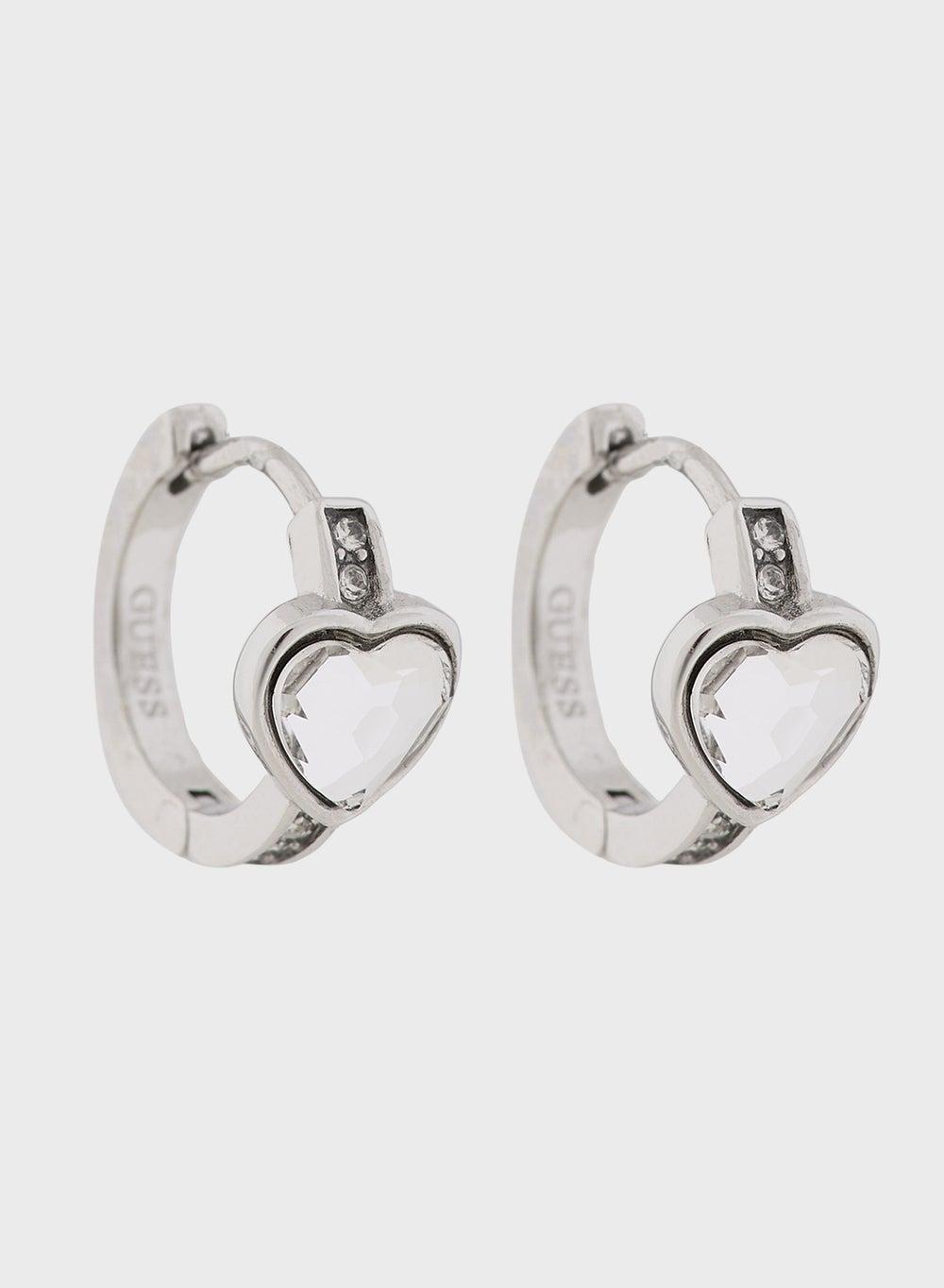 GUESS Heart & Pave Hugs Women's Earrings - Image 1