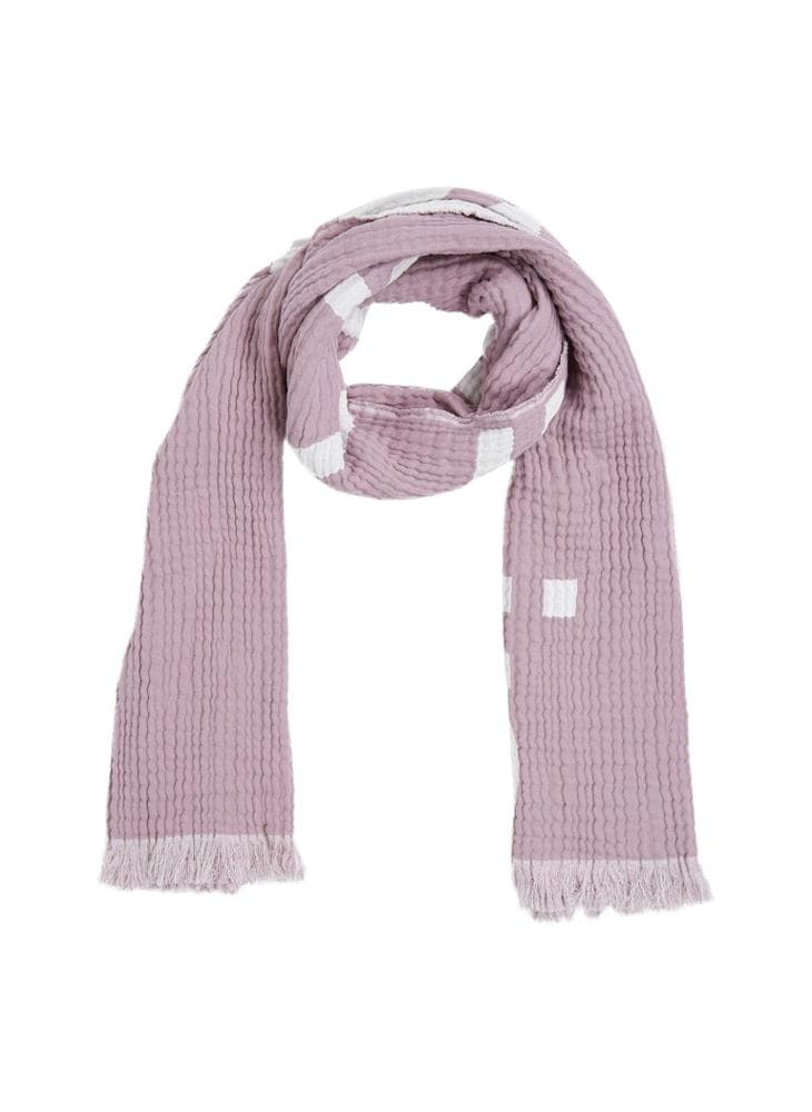 CALVIN KLEIN Cotton Gauge Dual-Tone Scarf - Image 1