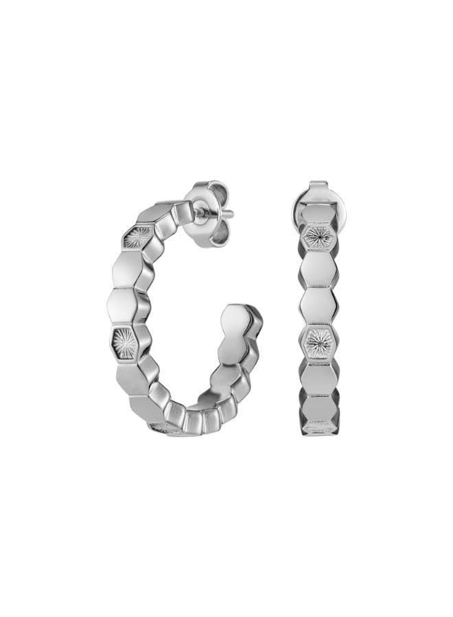 OLIVIA BURTON Petite Honeycomb Hoop Earrings OB Signature - Image 1