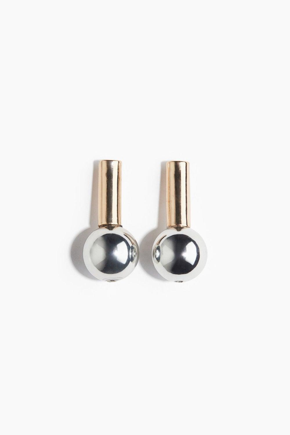 H&M Chic Two-Toned Metallic Earrings for Women - Image 1