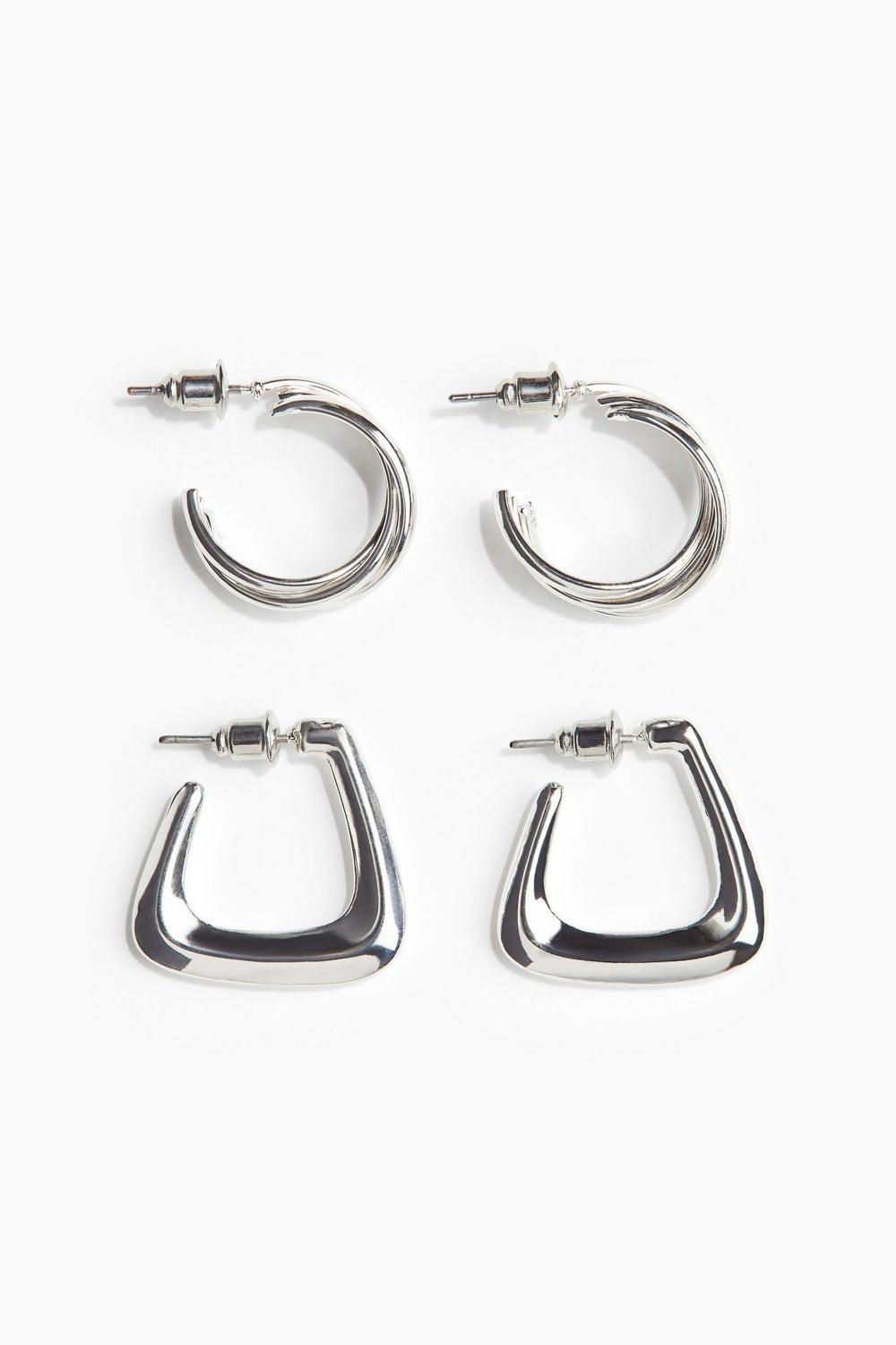 H&M Elegant Duo Hoop Earrings Set for Women - Image 1