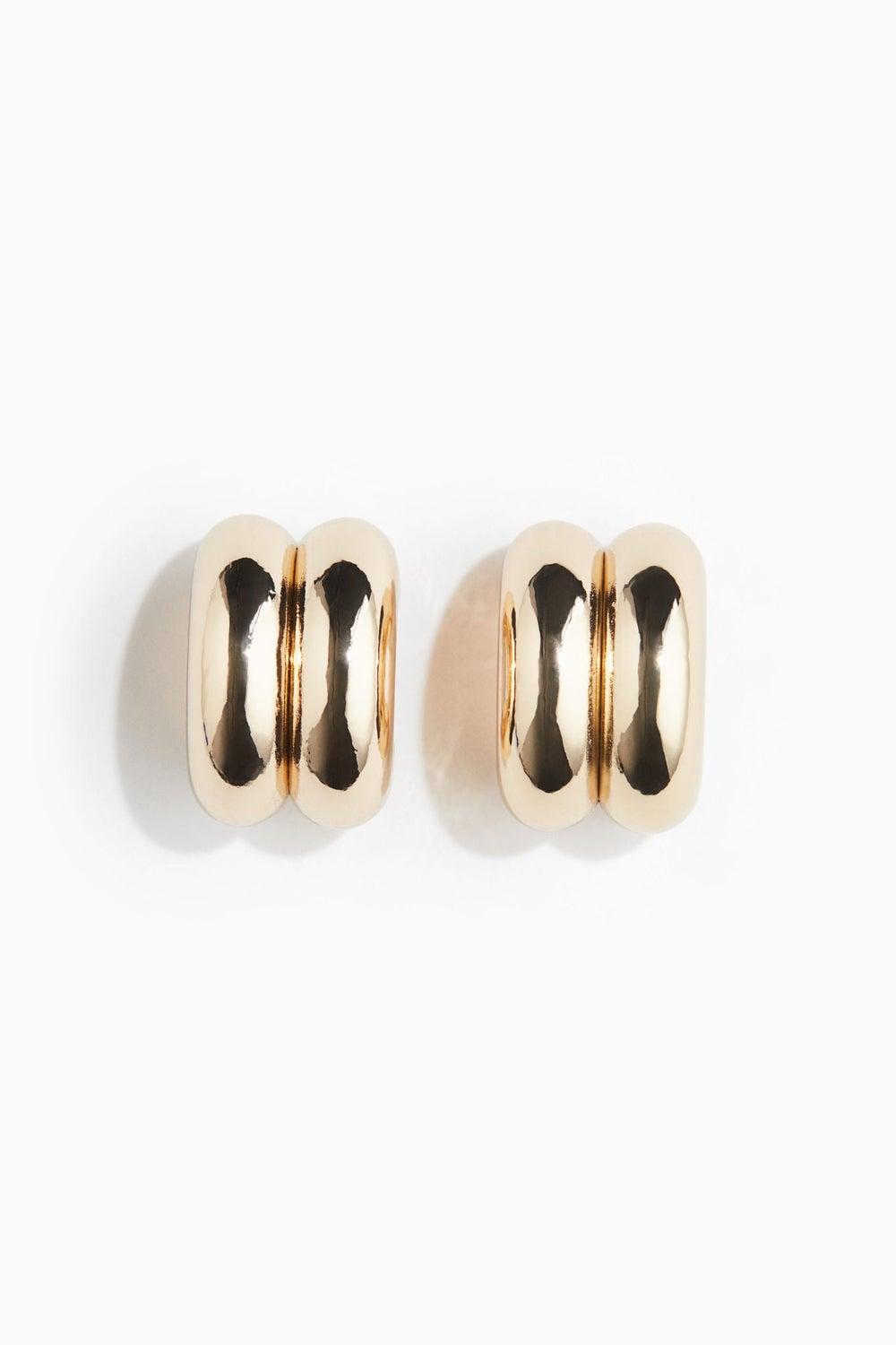 H&M Double Hoop Earrings - Chic Gold-Tone Finish - Image 1