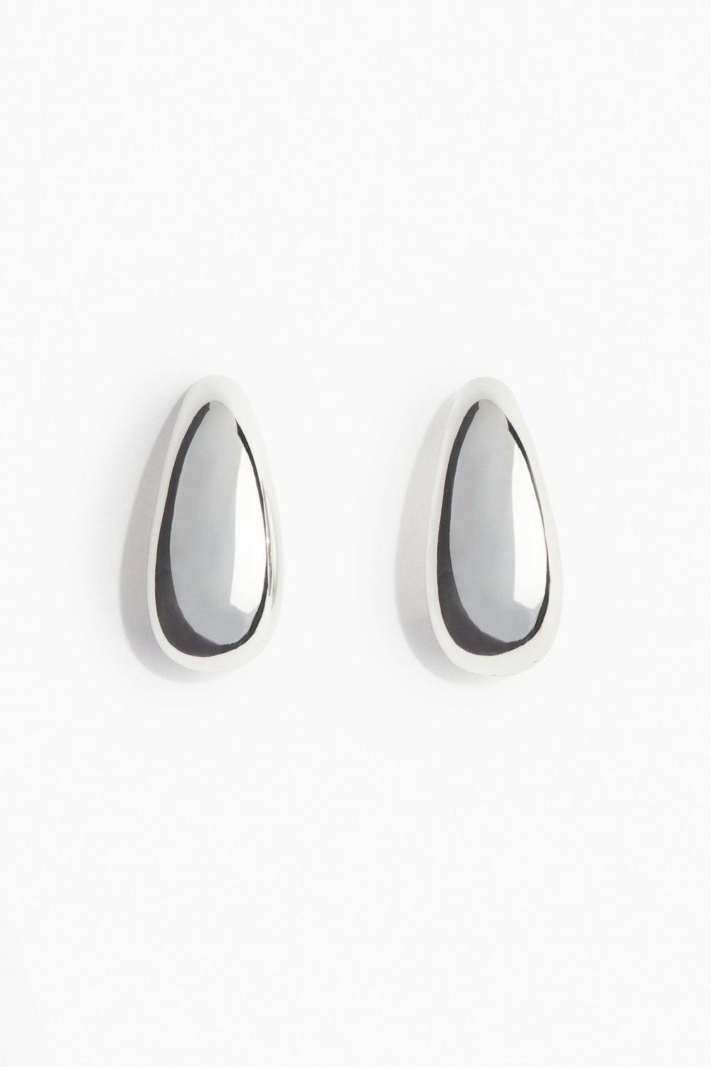 H&M Chic Metallic Dome Earrings for Sophisticated Style - Image 1