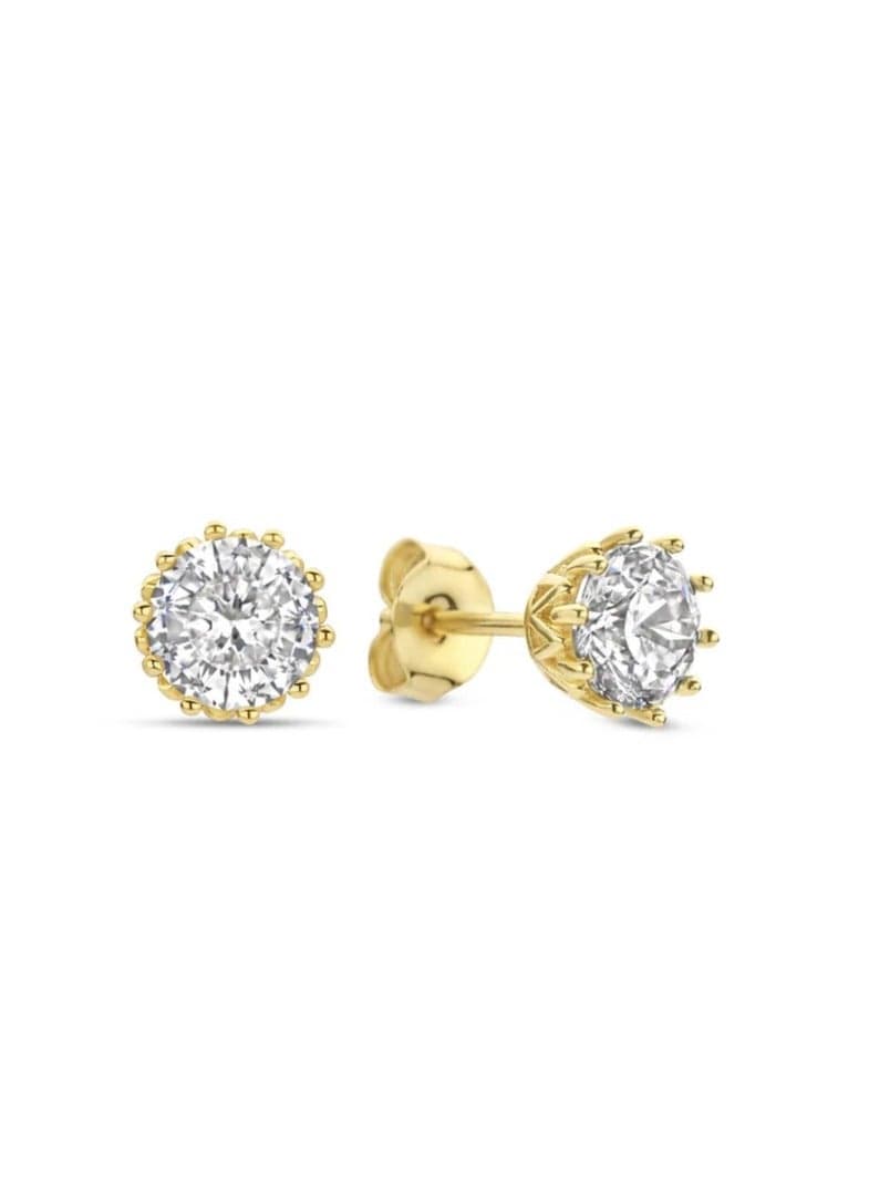 Liu Jo Gold Crystal Elegance Stud Earrings for Women - Image 1