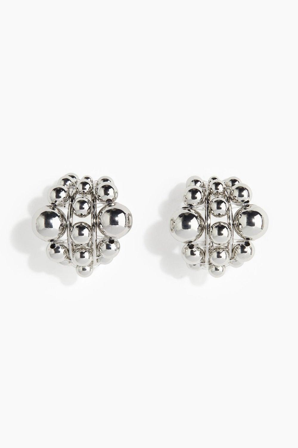 H&M Beaded Elegance Hoop Earrings - Image 1