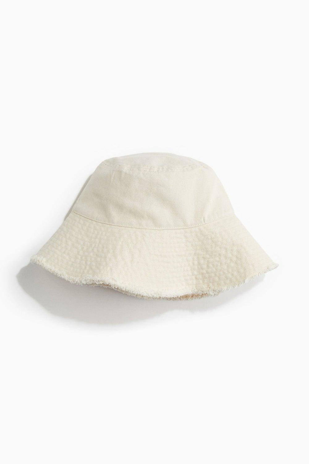H&M Chic Denim Bucket Hat with Frayed Edges - Image 1
