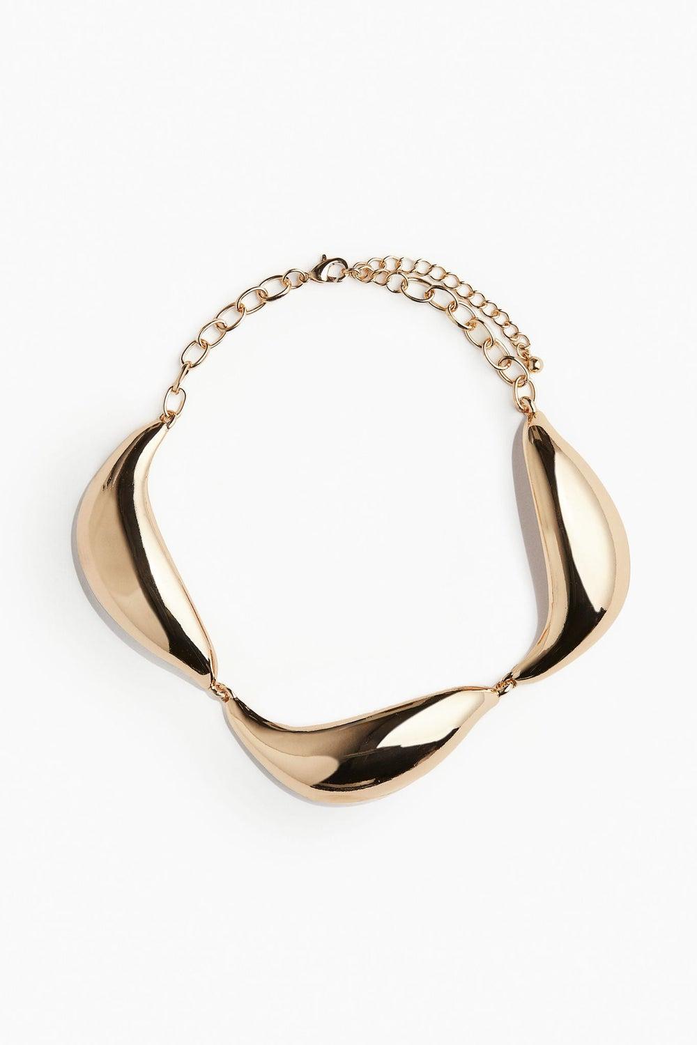 H&M Gold-Tone Asymmetric Detail Necklace for Women - Image 1