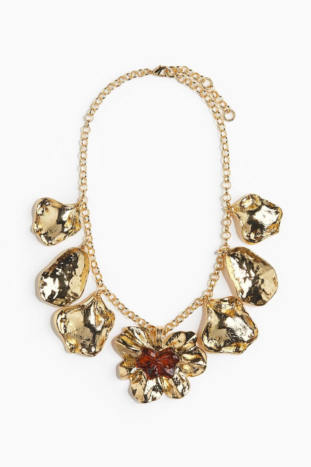 H&M Floral Elegance Pendant Necklace - Image 1