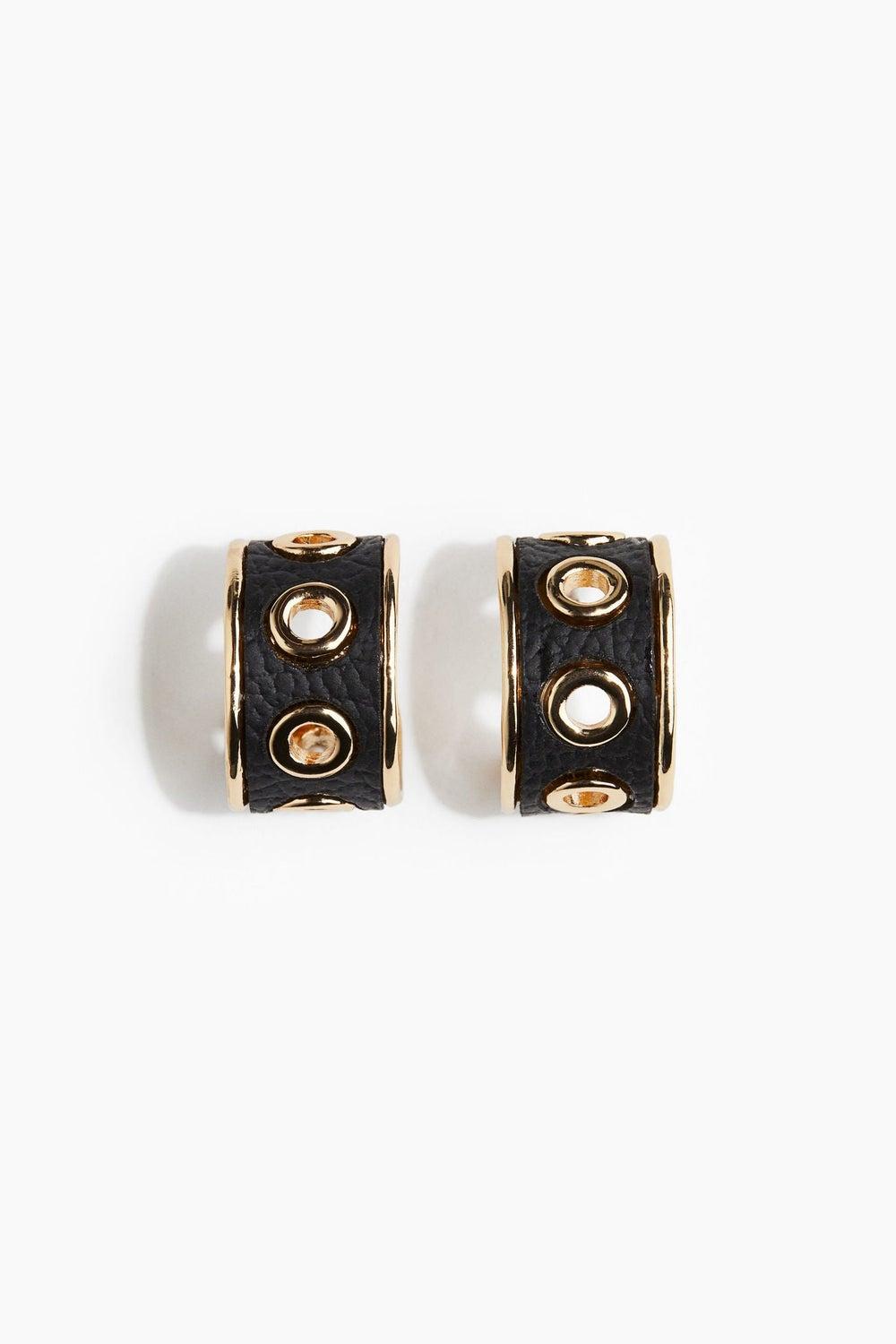 H&M Sleek Coated Hoop Earrings - Modern Elegance - Image 1