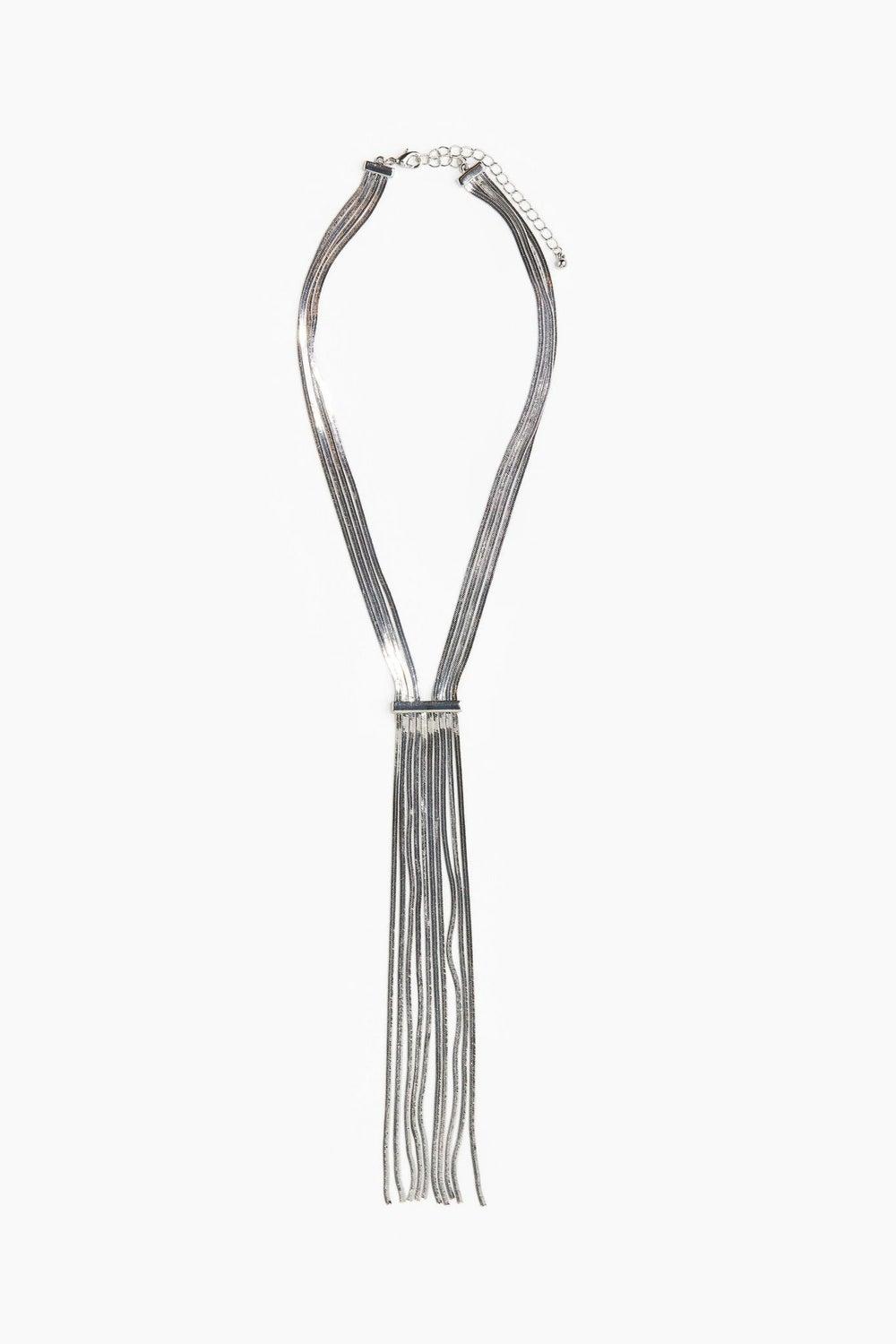 H&M Elegant Snake Chain Necklace - Silver-Tone Chic - Image 1
