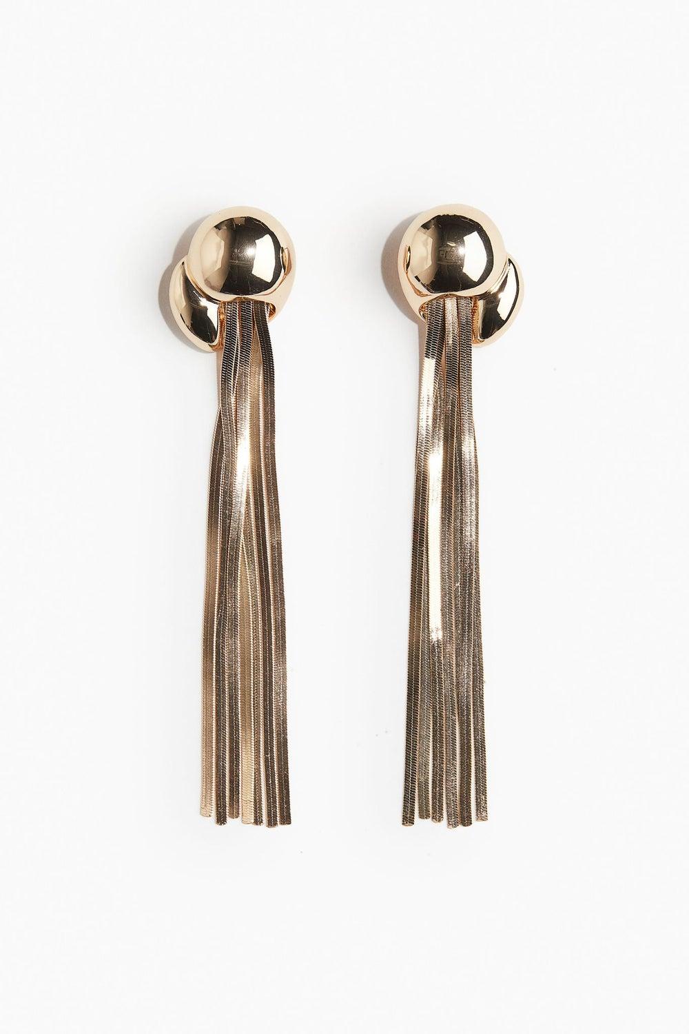 H&M Chic 14cm Snake Chain Knot Earrings for Women - Image 1