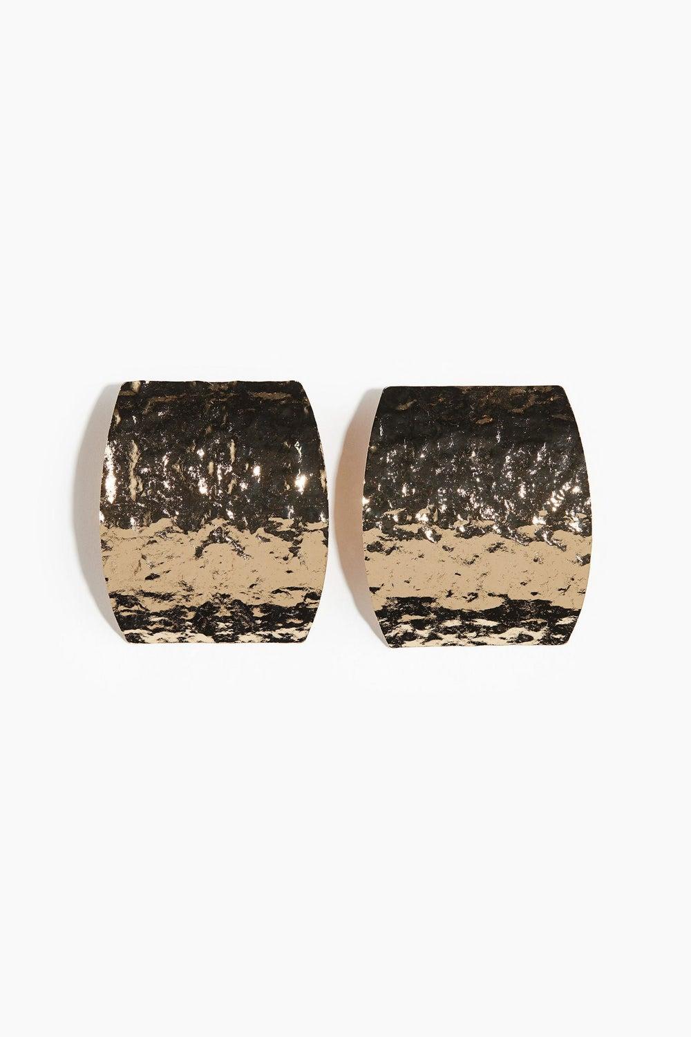 H&M Elegance Unleashed: Large Hammered Hoop Earrings - Image 1