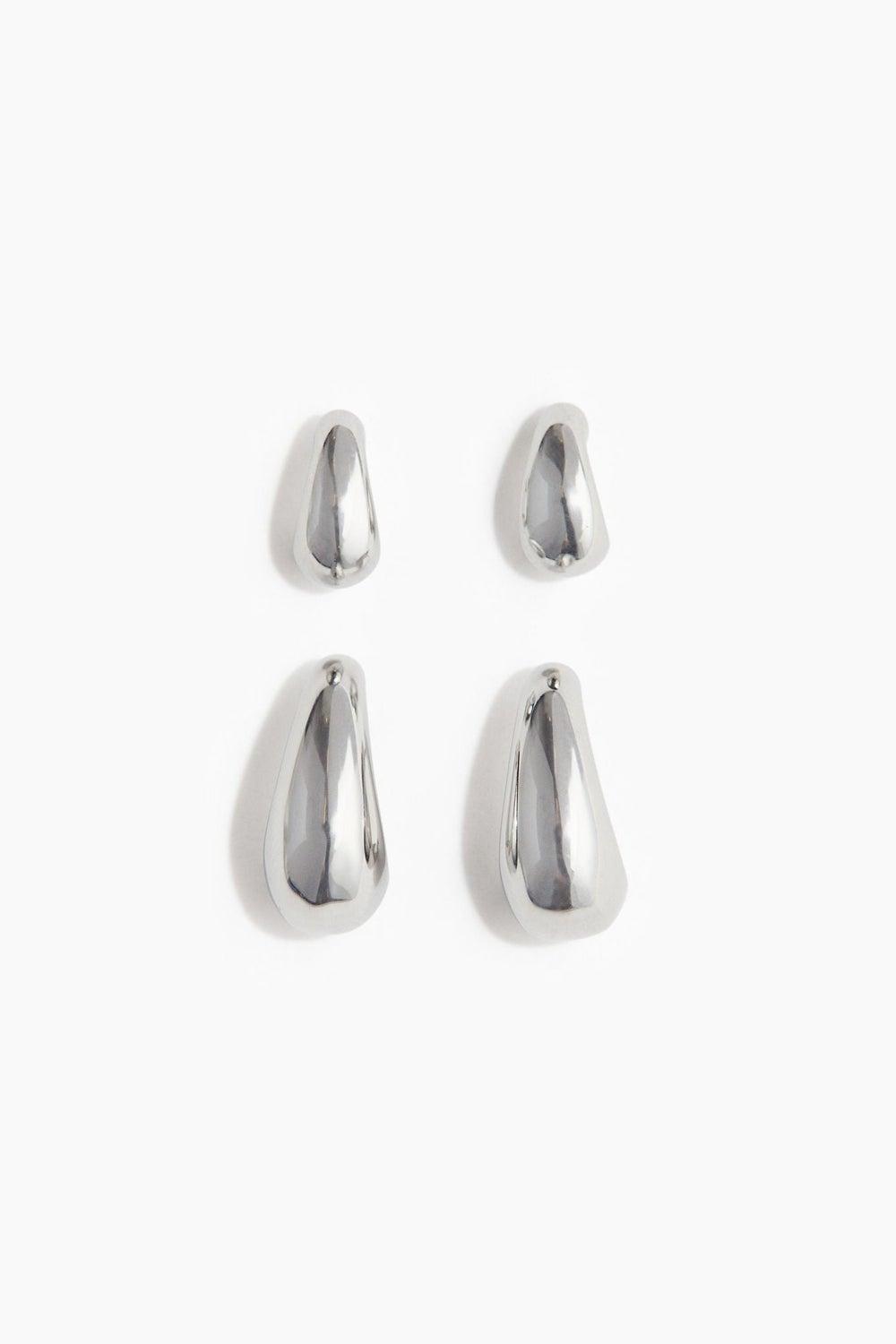 H&M Elegant Stainless Steel Earring Set for Women - Image 1