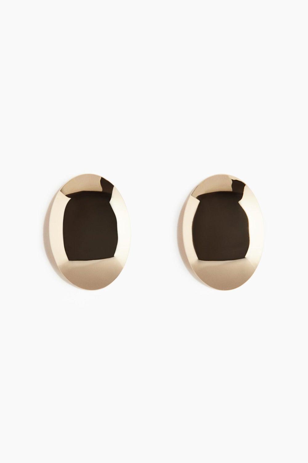 H&M Sheer Elegance Curved Metal Earrings - Image 1