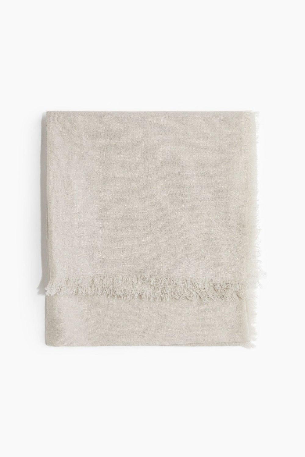 H&M Luxurious 100% Wool Scarf - Elegant Fringe Detail - Image 1