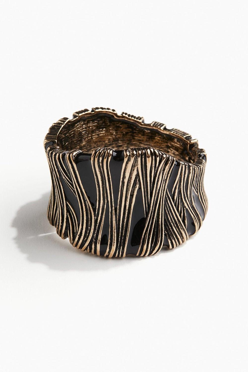 H&M Sleek Fluted Cuff Bracelet – Elegance Redefined - Image 1