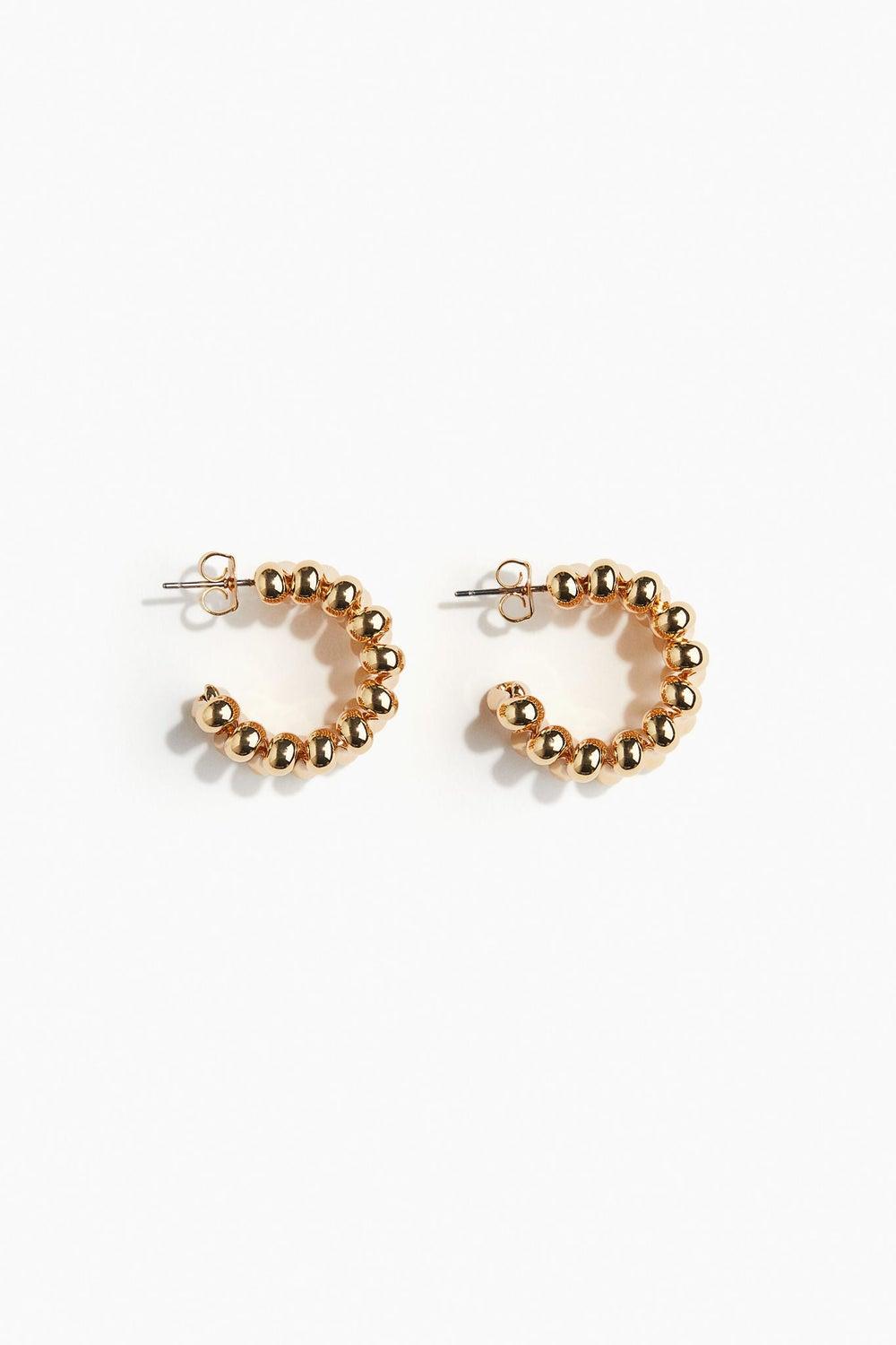 H&M Luxe Gold-Plated Hoop Earrings for Women - Image 1