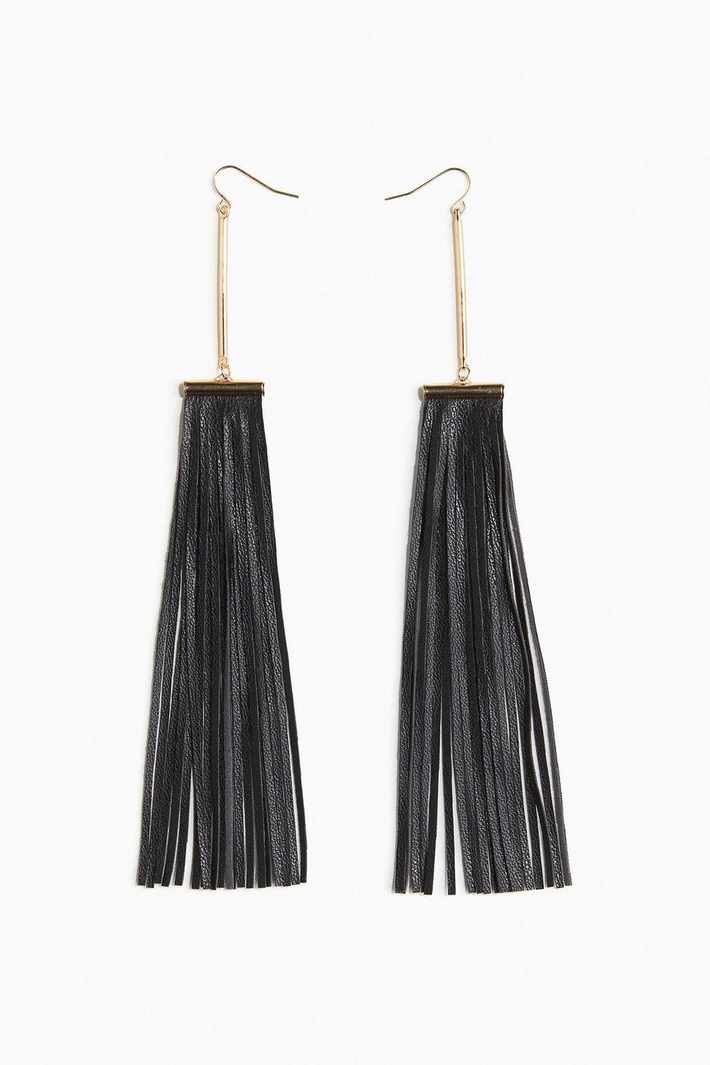 H&M Chic Fringe-Detail Earrings: Elegance with a Flair - Image 1