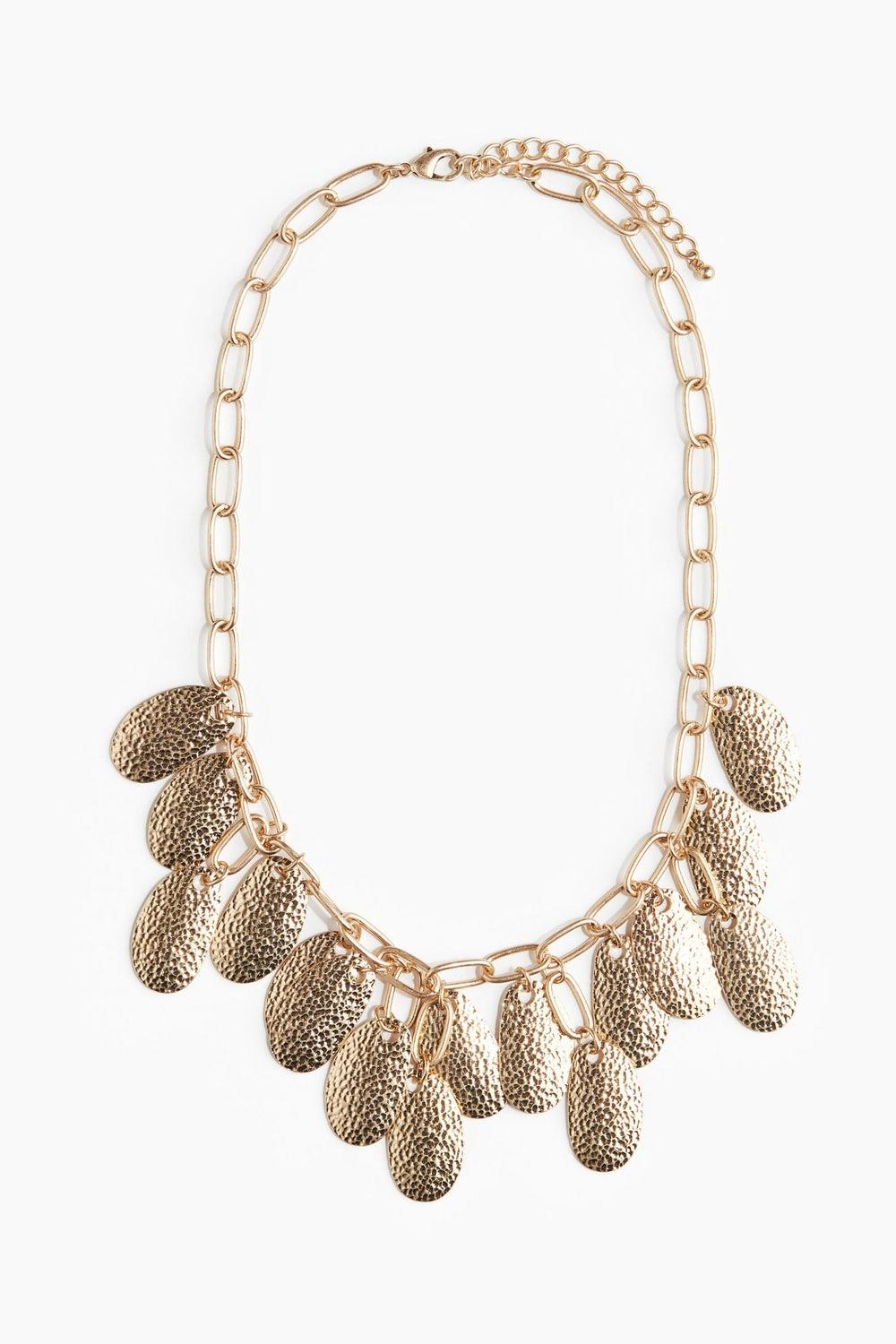 H&M Elegance Redefined: Metal-Disc Pendant Necklace - Image 1
