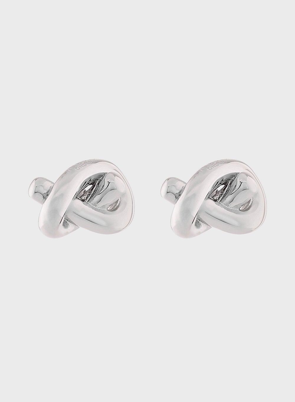 OLIVIA BURTON LOVER'S KNOT Silver-Tone Stud Earrings - Image 1
